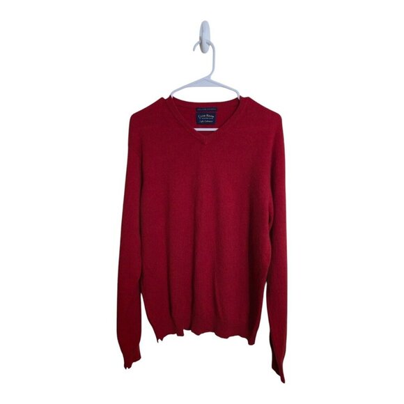 Club Room Sweater Men S Red 2 Ply Cashmere Minimalist Preppy Career Holiday
